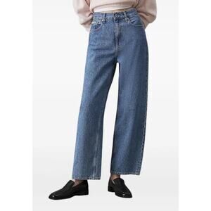 Calvin Klein Jeans Womens High Rise Barrel Leg Rigid Jeans